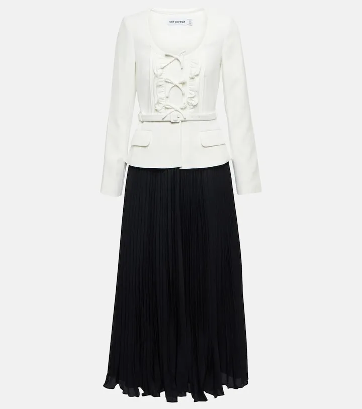 Crepe midi dress