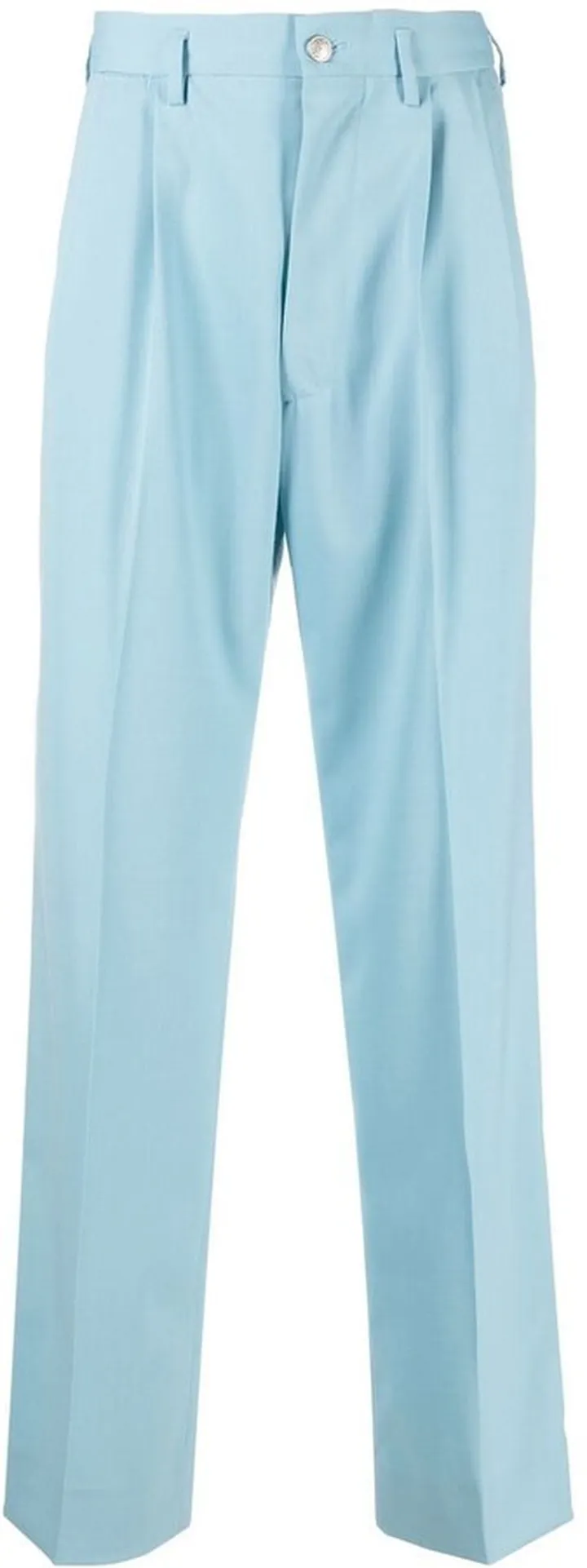 High-Waisted Straight Leg Trousers