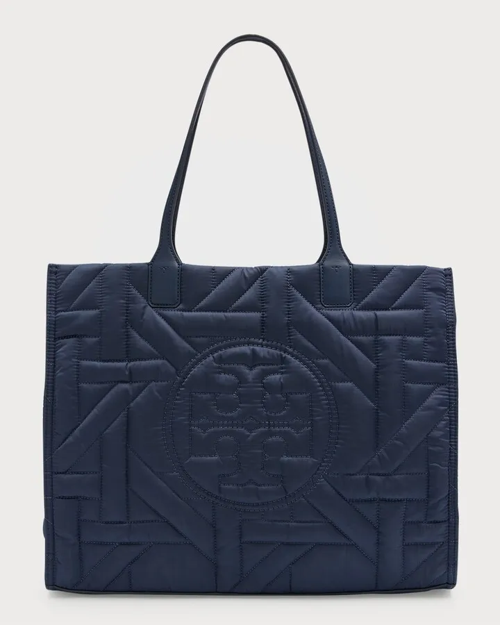 Ella Basketweave Monogram Tote Bag
