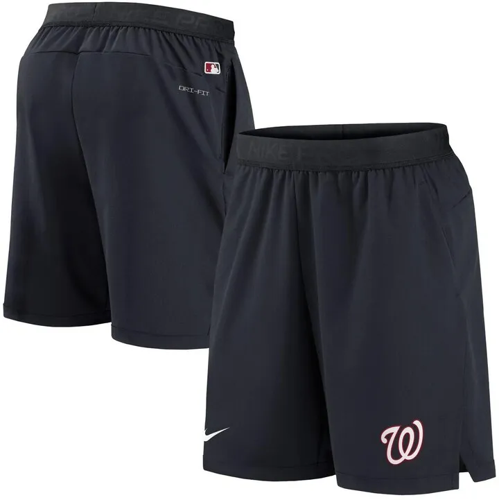 Men's Nike Navy Washington Nationals Authentic Collection Flex Vent Max Performance Shorts