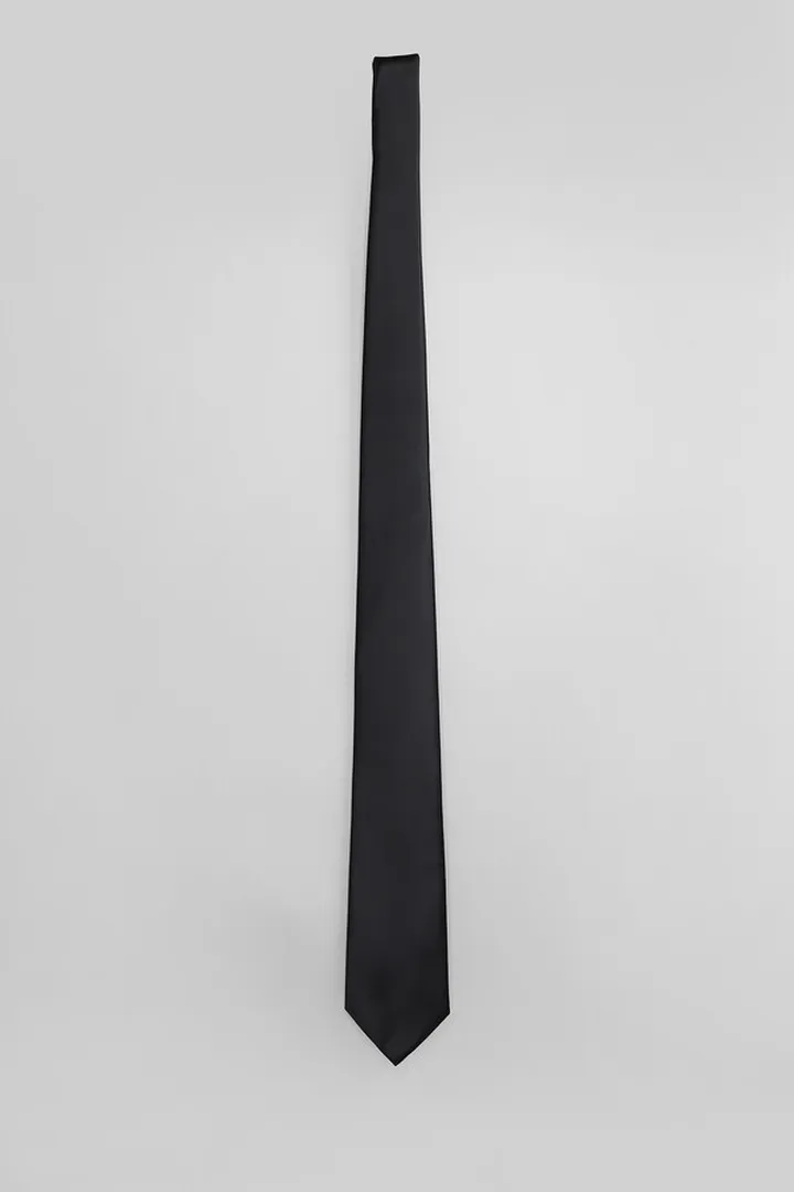 Tie In Black Silk