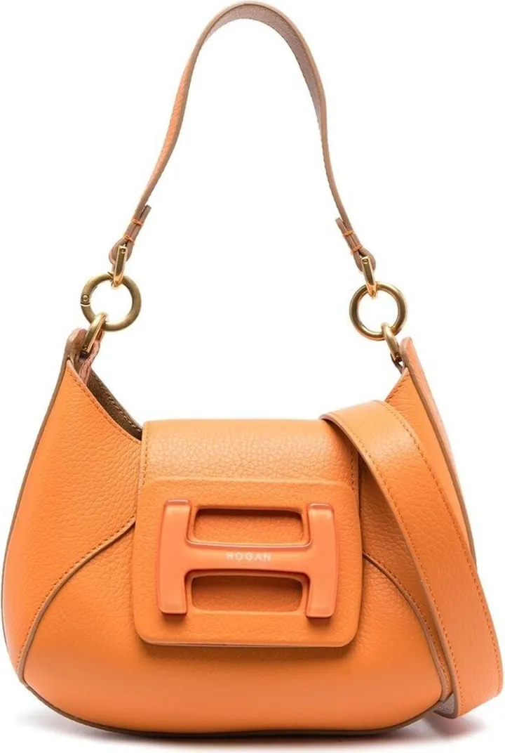 Logo-Plaque Leather Tote Bag