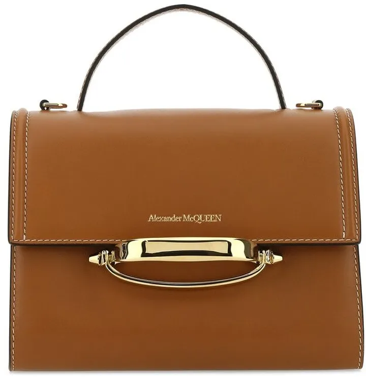 Alexander McQueen Logo Stamp The Story Mini Tote Bag