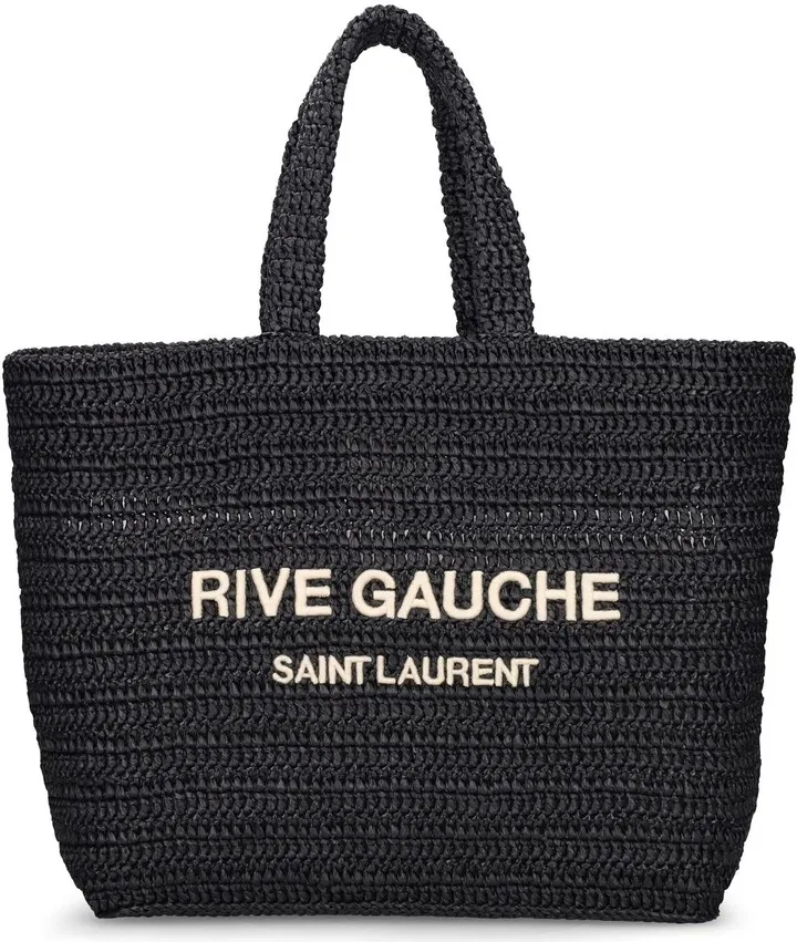 Rive Gauche raffia tote bag