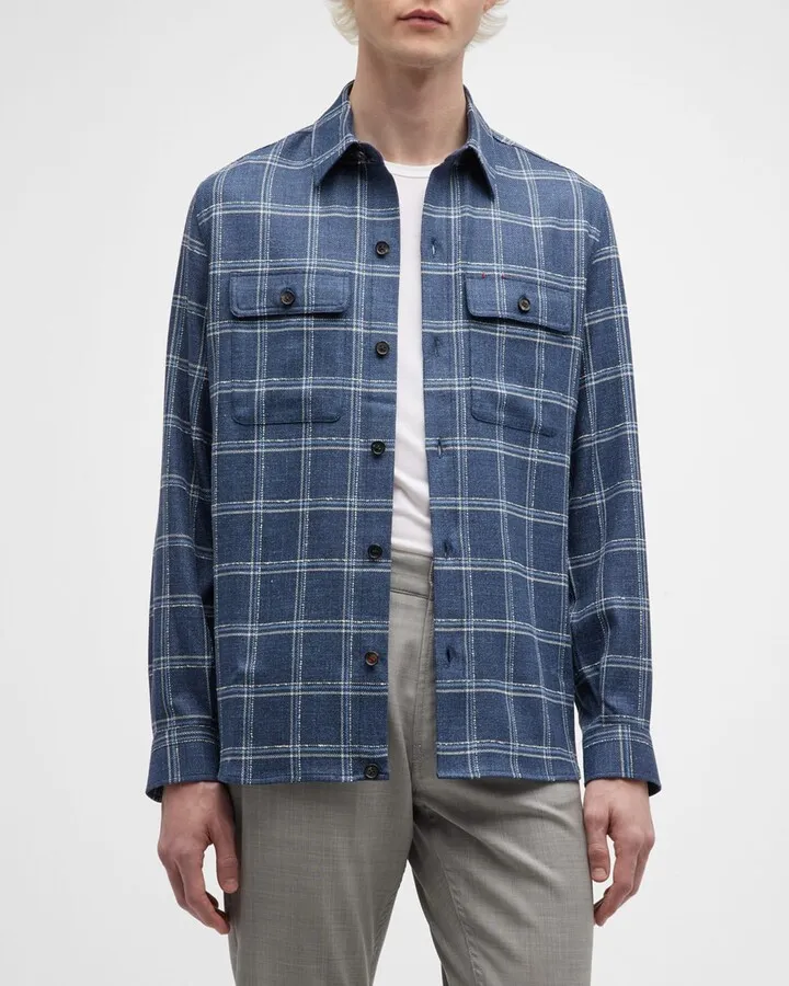 Men's Plaid Overshirt