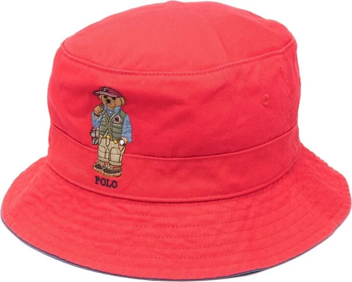 Polo Bear cotton bucket hat