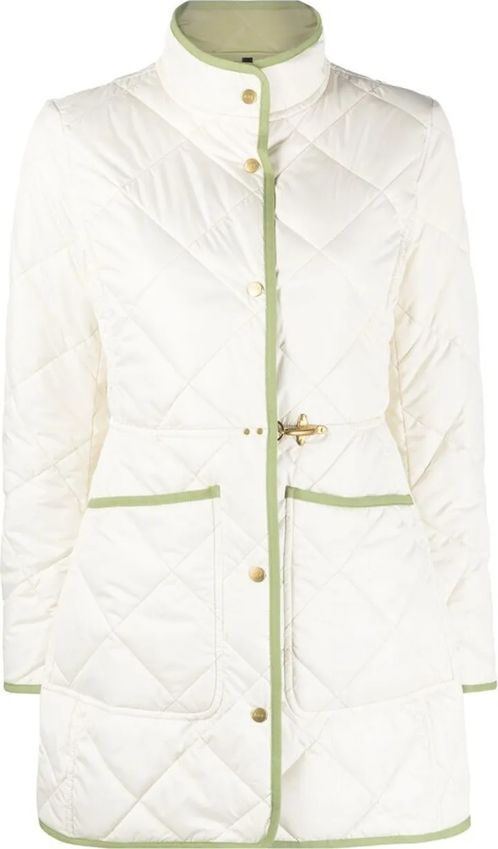 Quilted Single-Breasted Coat