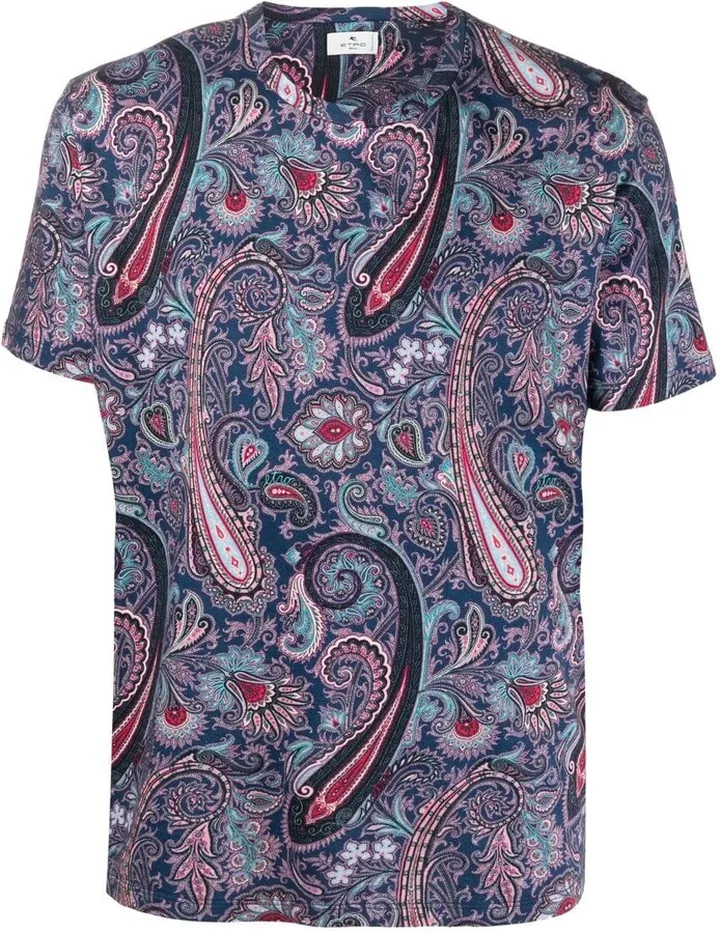 paisley crew-neck T-shirt