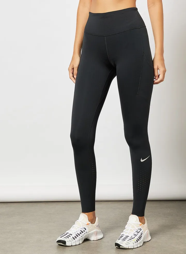 Epic Luxe Running Tights Black/Reflective Silv