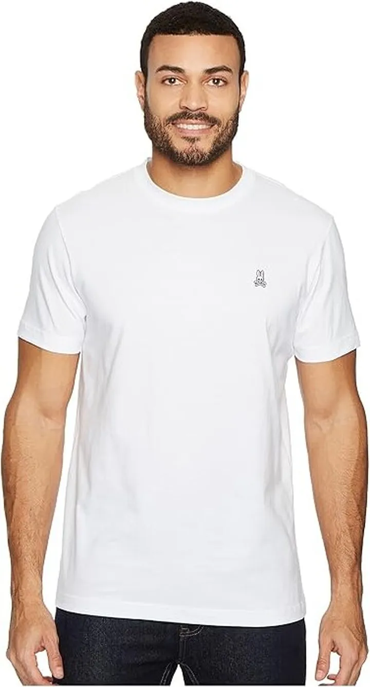 Psycho Bunny Crew Neck T-Shirt (White) Men's T Shirt