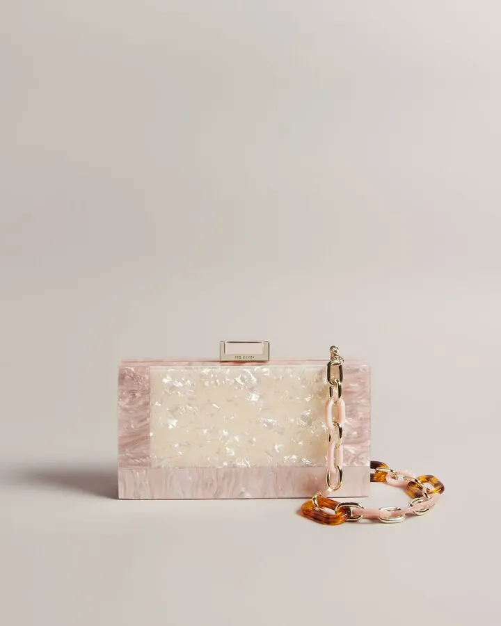Marbled Shoulder Bag in Natural