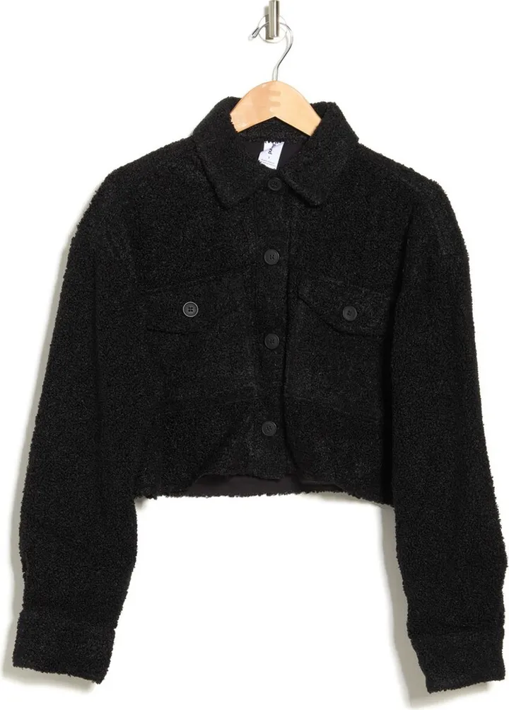 Cropped Faux Shearling Jacket