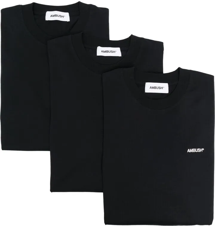 three-pack logo-print T-shirts