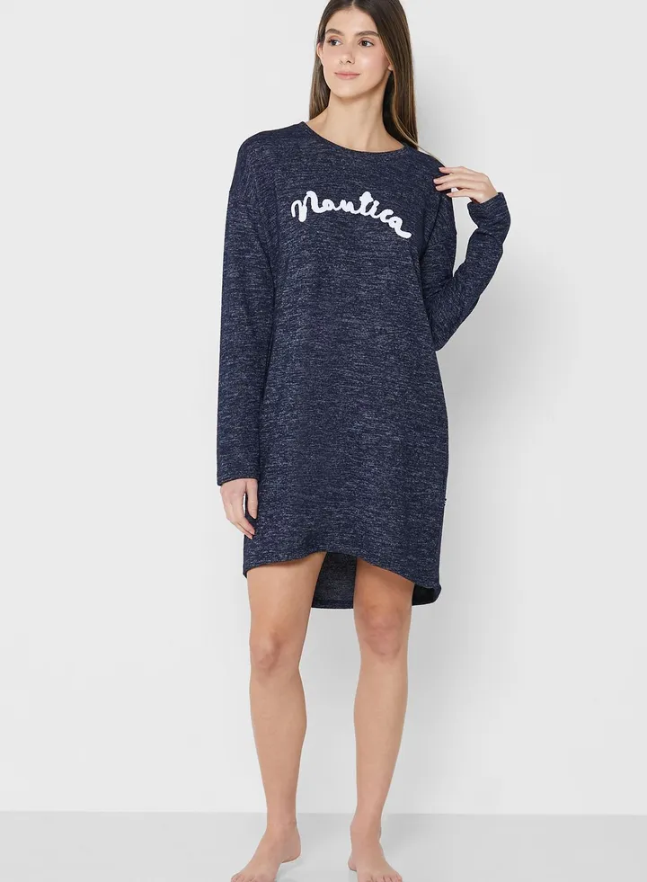 Logo Knitted Night Dress