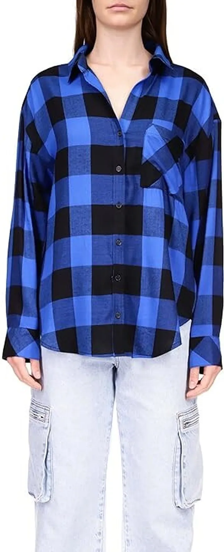 Sanctuary Slit Back Tunic (Galactic Check) Women's Clothing
