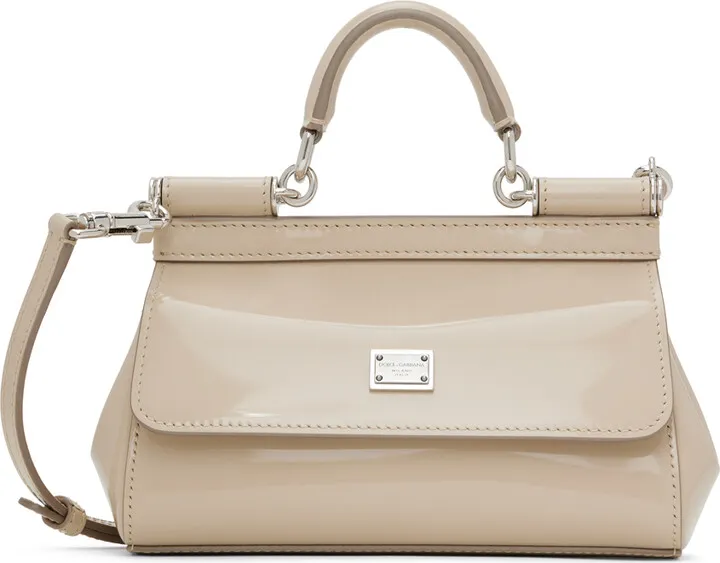 Dolce & Gabbana Beige Kim Kardashian Edition Small Sicily Bag