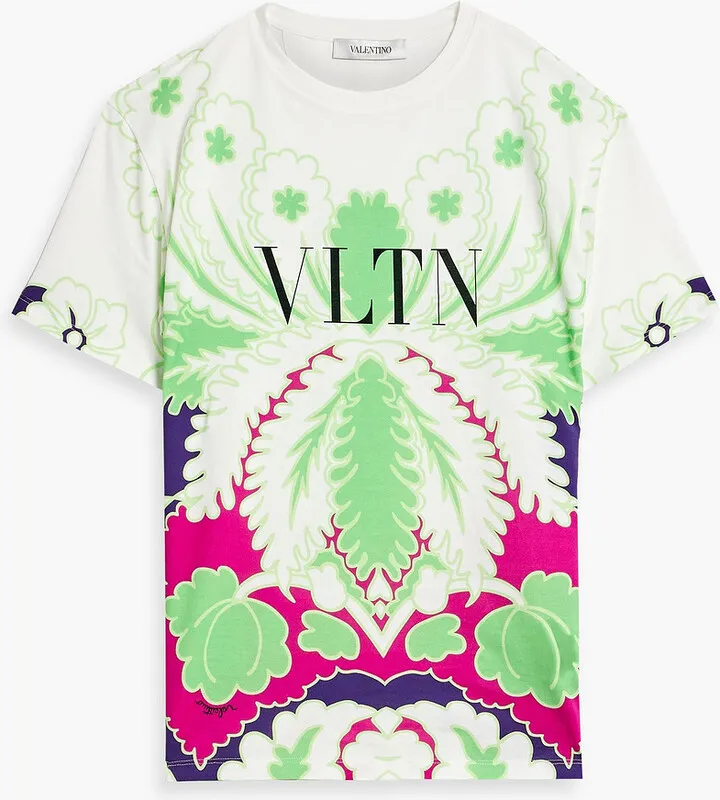 Printed cotton-jersey T-shirt