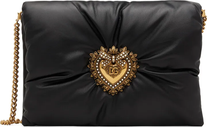 Dolce & Gabbana Black Medium Devotion Bag