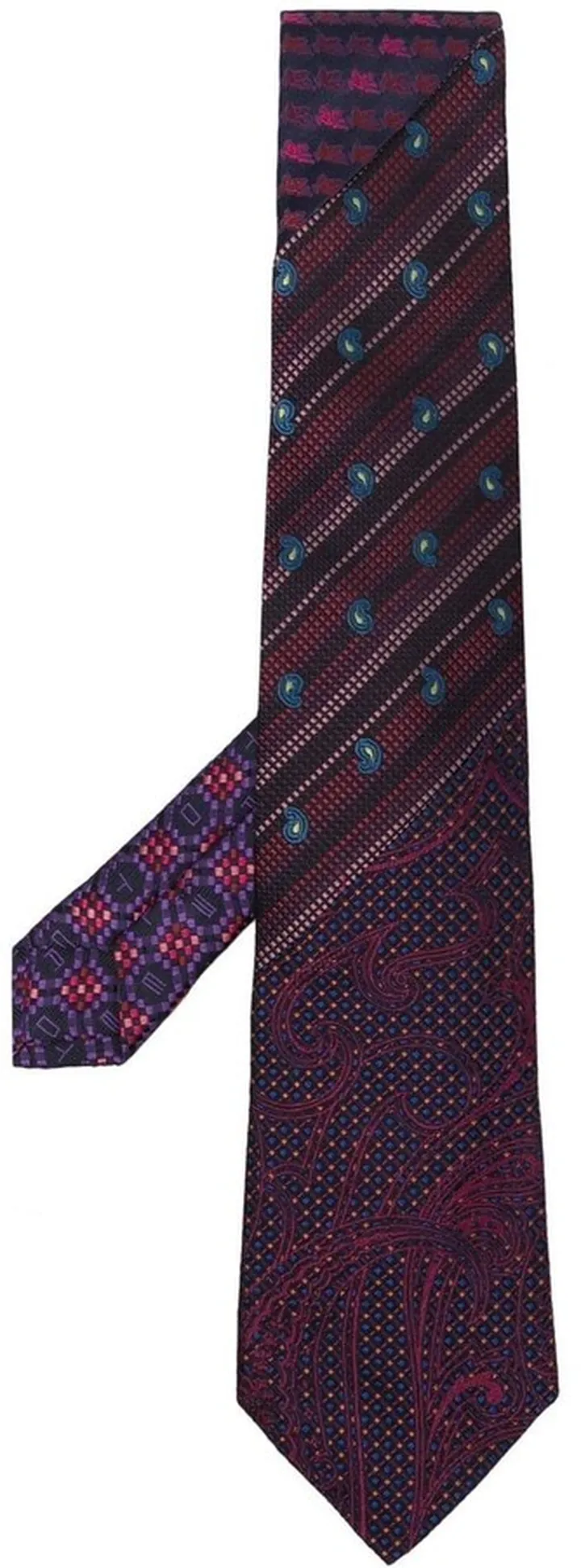 Embroidered Paisley-Pattern Tie