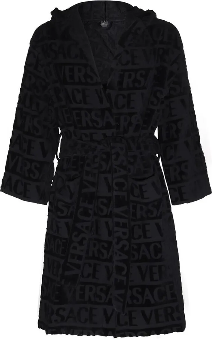 Versace Monogram Belted Bathrobe