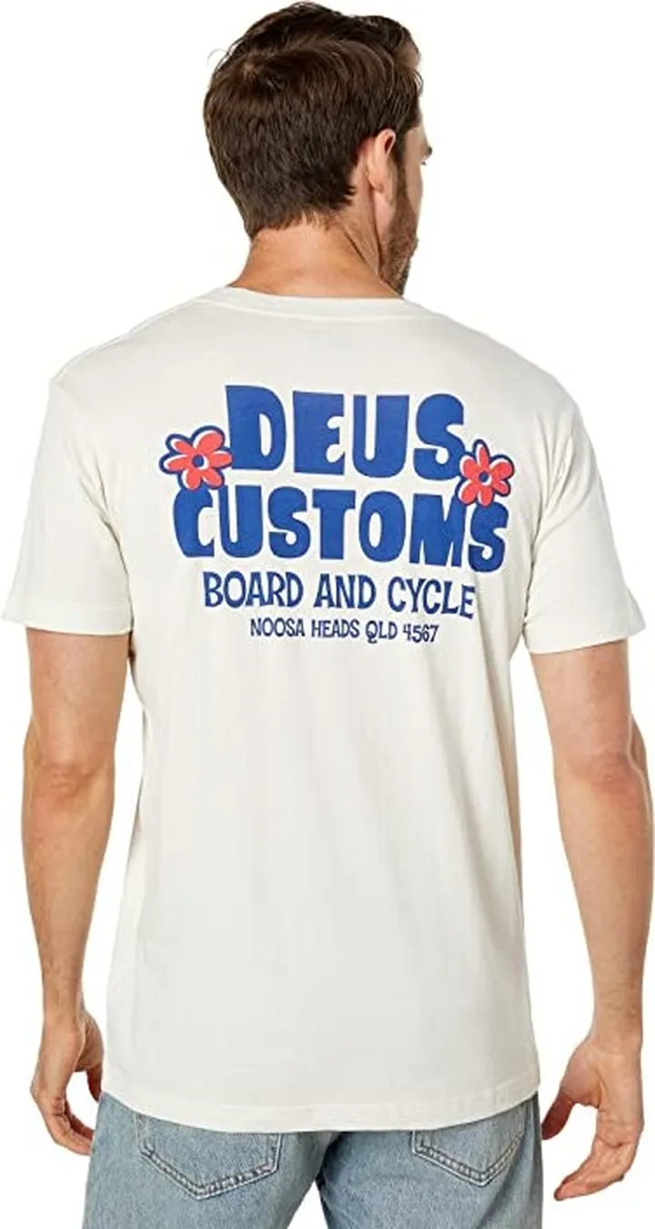Deus Ex Machina Drifter Tee (Vintage White) Men's Clothing