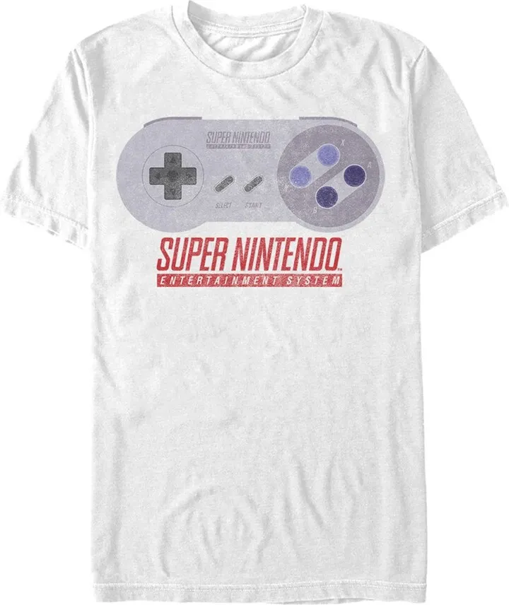 Men's Nintendo SNES Controller T-Shirt - White - Large