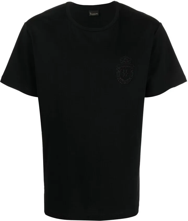 crest-motif short-sleeved T-shirt