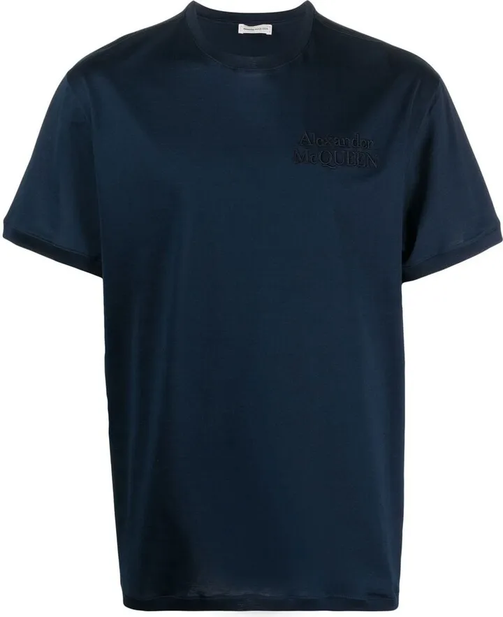 logo-embroidered T-shirt