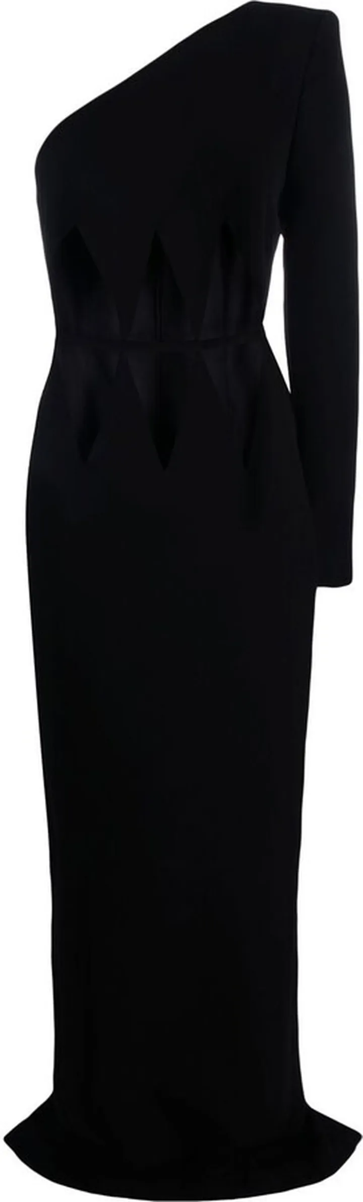 Cut-Out One-Shoulder Gown