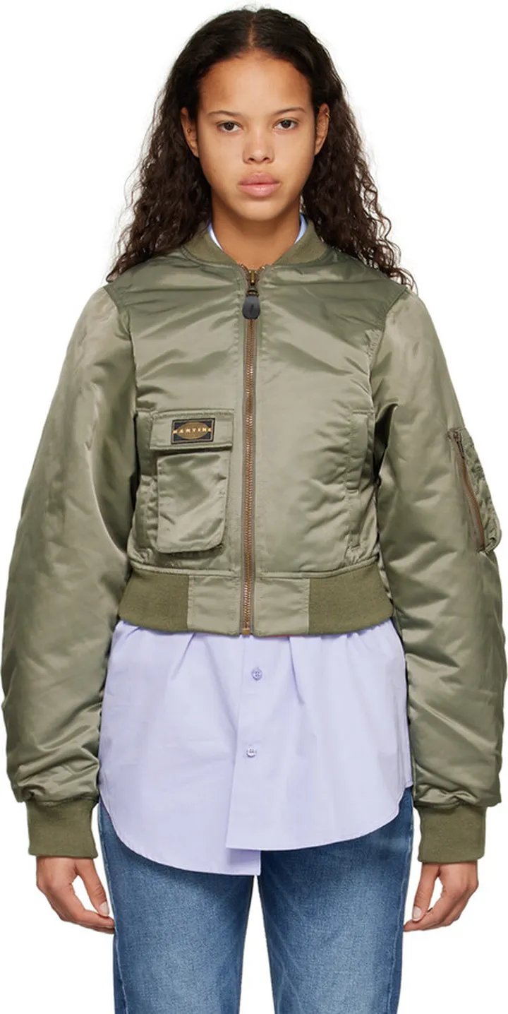 Martine Rose Khaki Padded Bomber Jacket