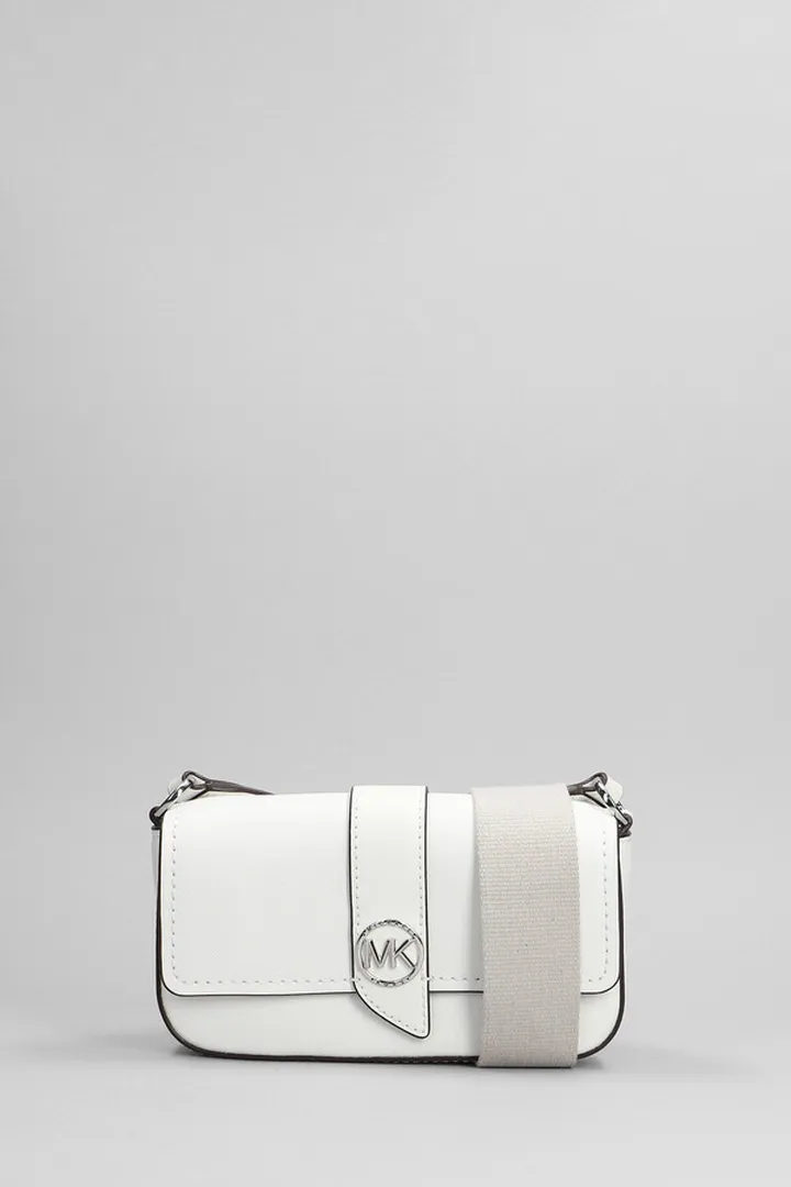 Greenwich Shoulder Bag In White Leather
