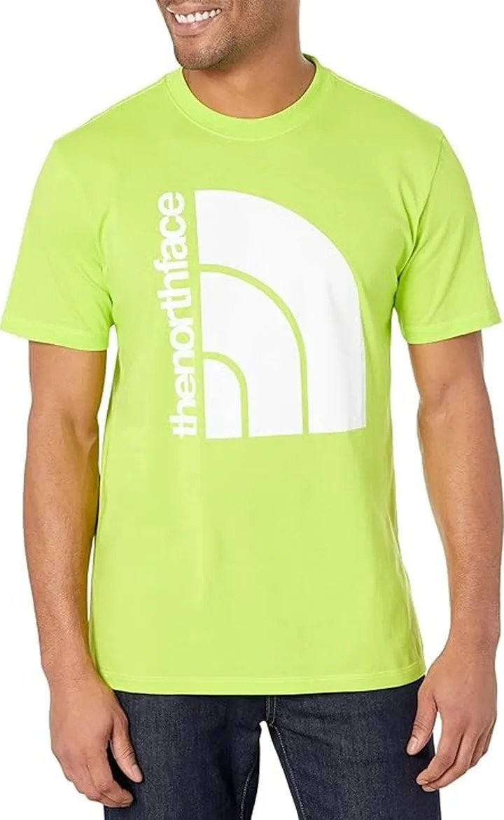 The North Face Short Sleeve Jumbo Half Dome Tee (LED Yellow) Men's T Shirt
