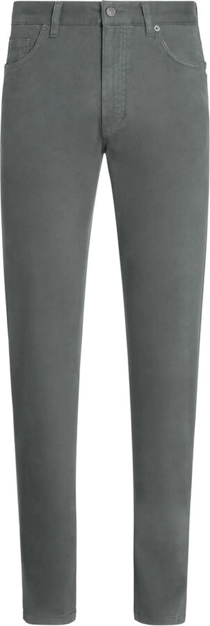 Garment-Dyed Tapered Jeans