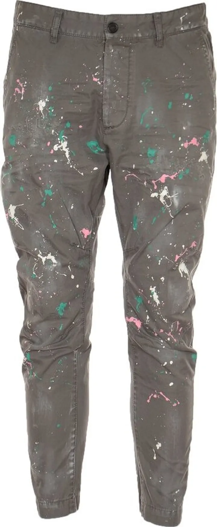 Dsquared2 Paint-Splatter Straight-Leg Distressed Trousers