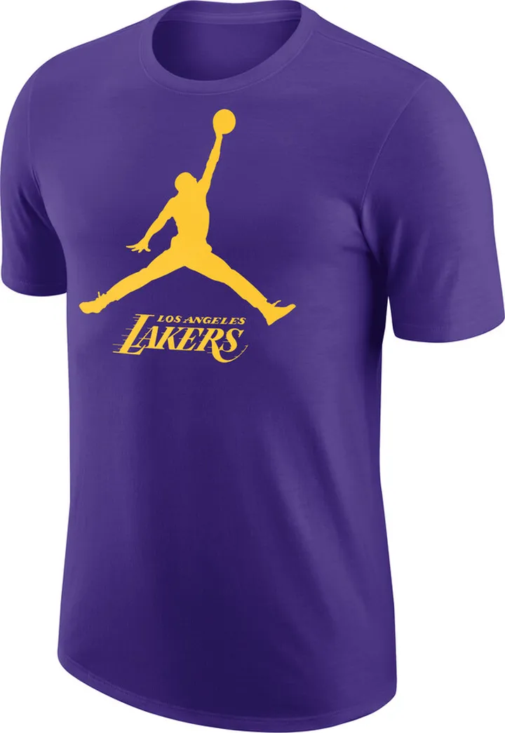 Men's Los Angeles Lakers Essential Jordan NBA T-Shirt in Purple