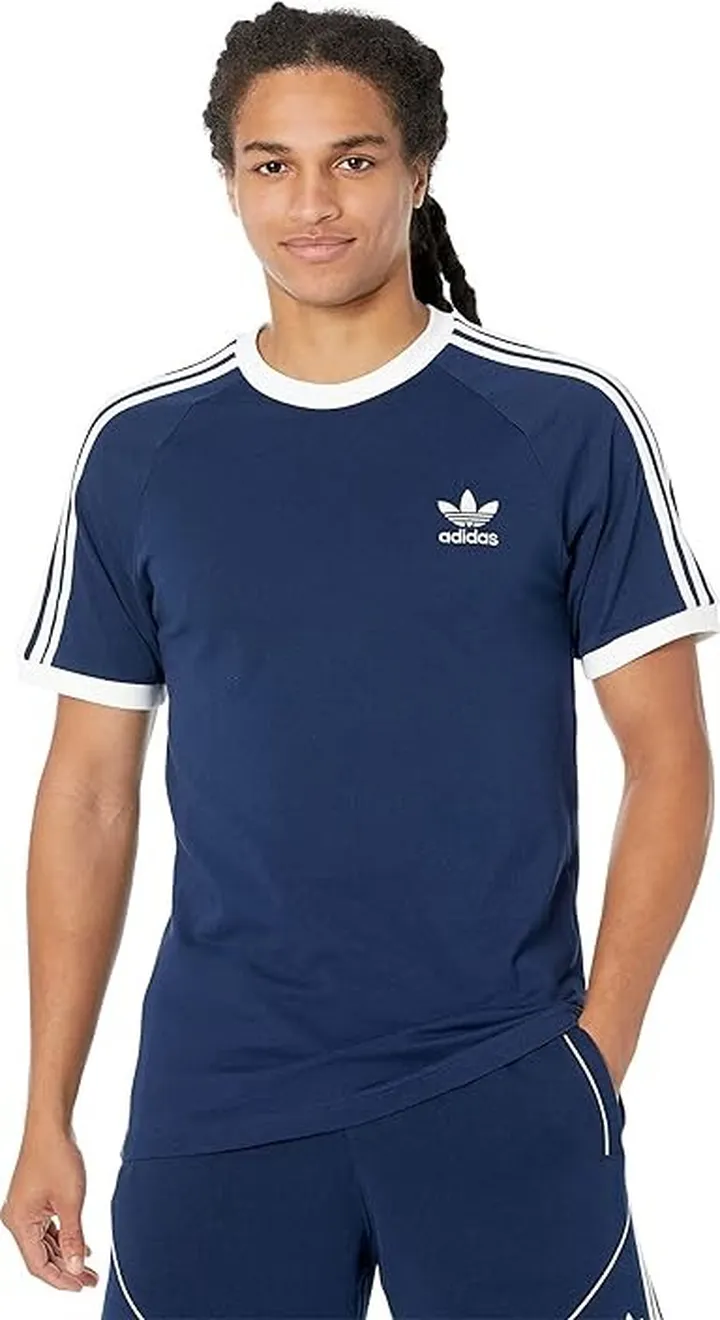 adidas Originals 3-Stripes Tee (Night Indigo) Men's T Shirt