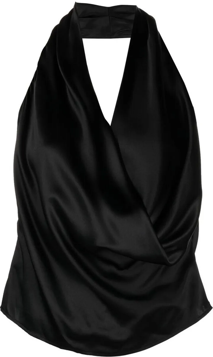 Emmy halter cowl-neck top