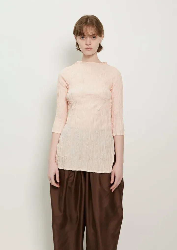 Palma Silk Habutai Pleated Tunic