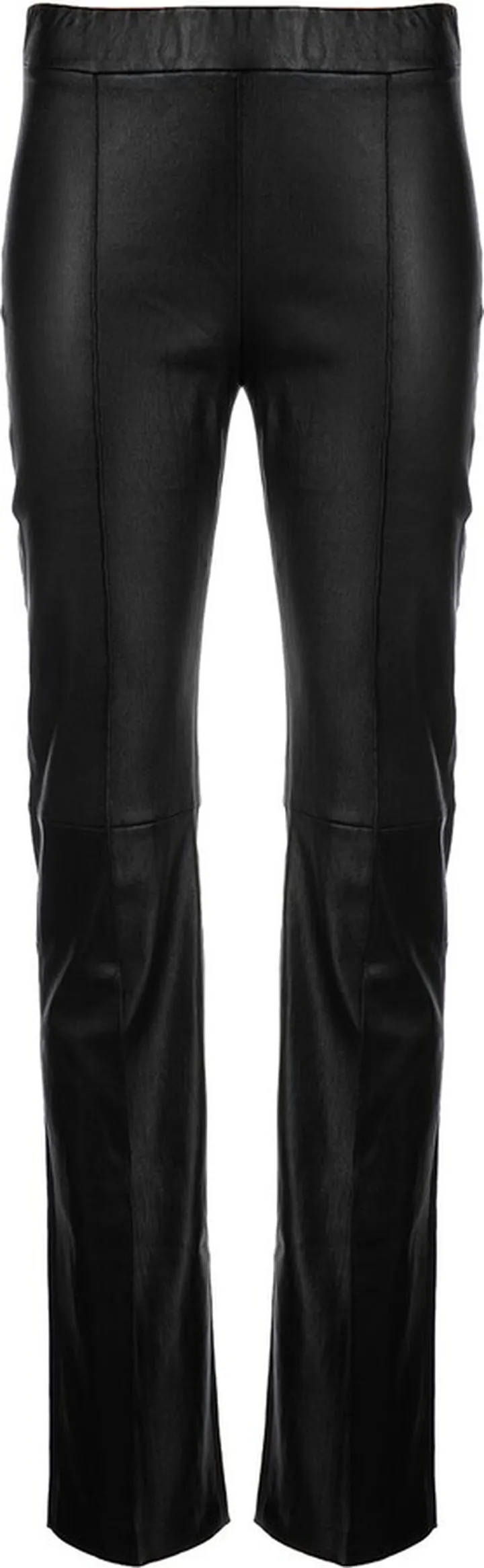 Leather Straight-Leg Trousers
