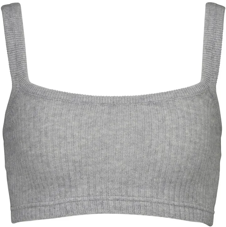 Ribbed-knit cashmere bralette