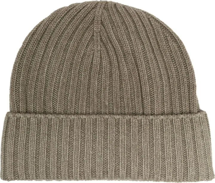 Cashmere Ribbed Knit Beanie
