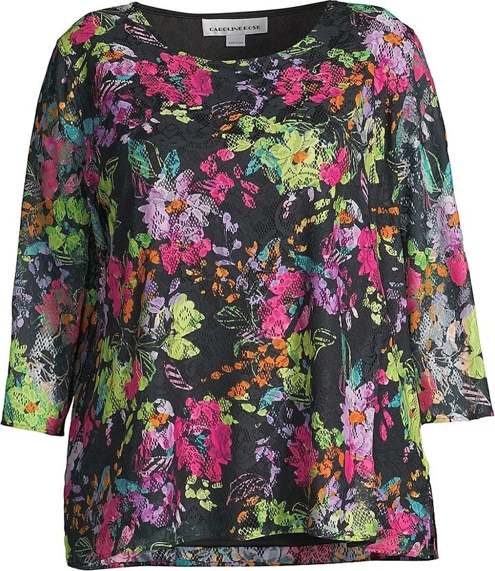 Summer Social Brilliant Bouquet Tunic Top