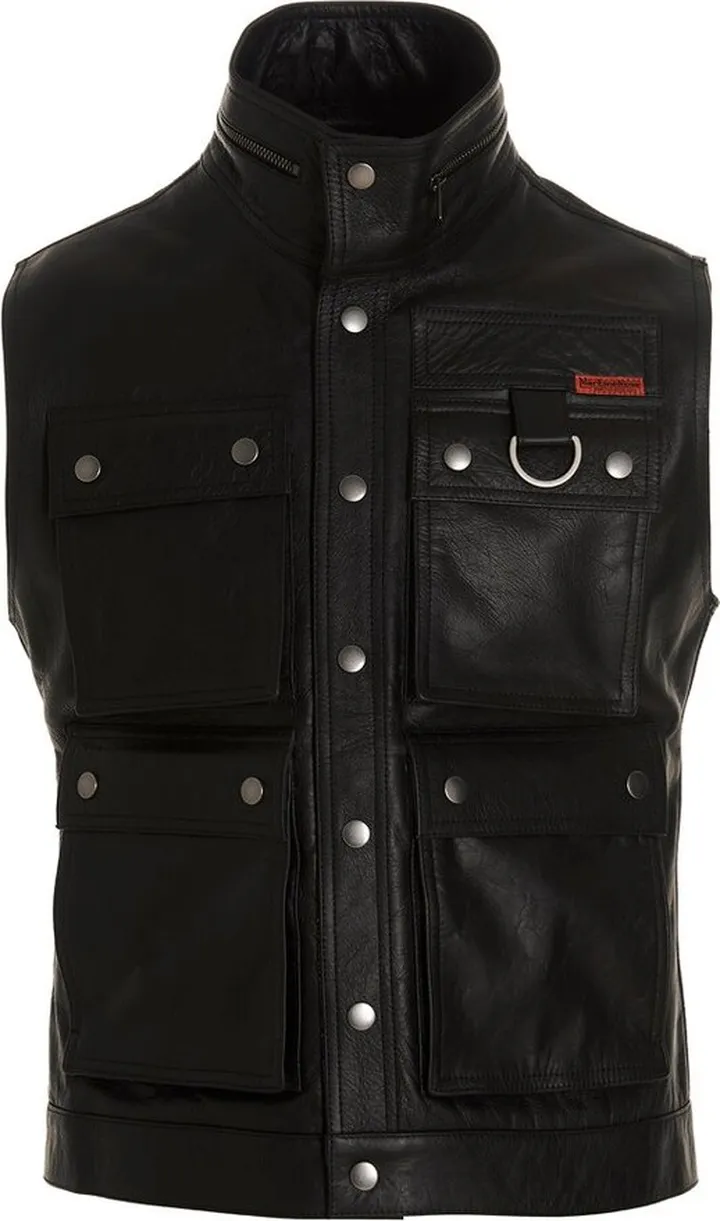 Martine Rose Button-Up Leather Gilet