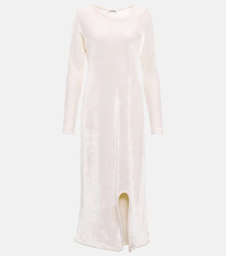 Wool-blend midi dress