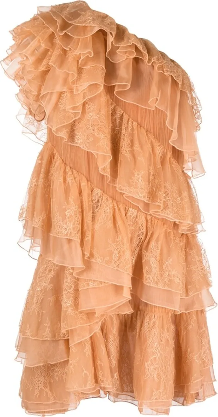 Ruffled One-Shoulder Short Dress
