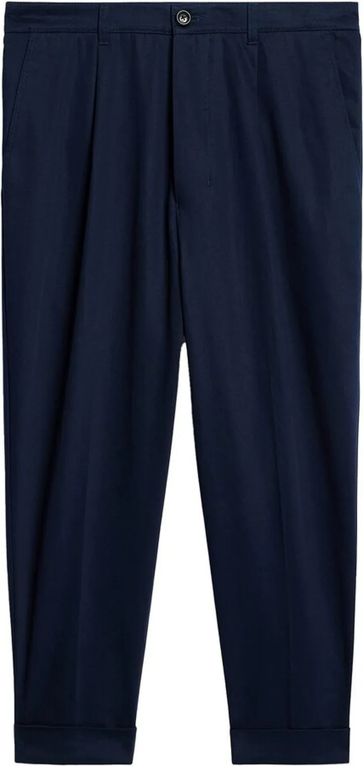 Drop-Crotch Cropped Trousers