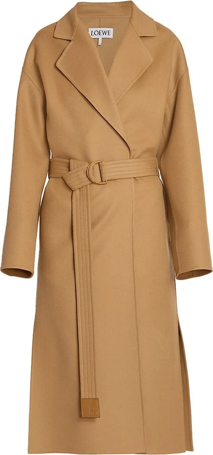 Wool-Blend Belted Coat