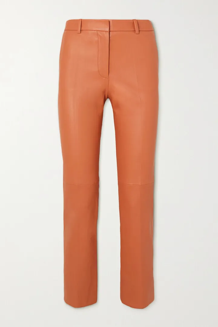 Joseph - Coleman Leather Skinny Pants - Orange