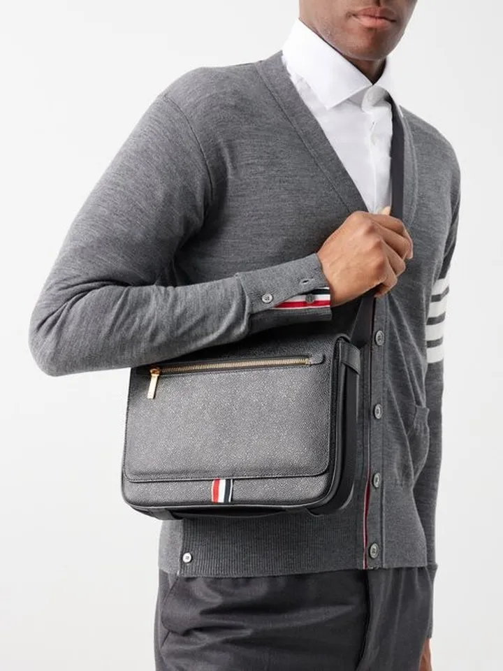 Grained Leather Cross-body Bag