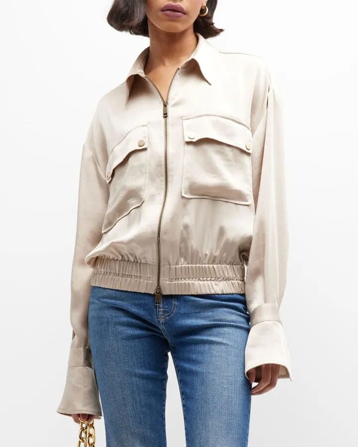 Blair Satin Bomber Jacket
